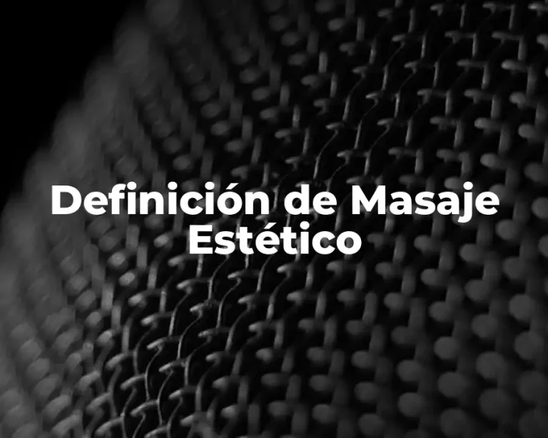 Definición de Masaje Estético