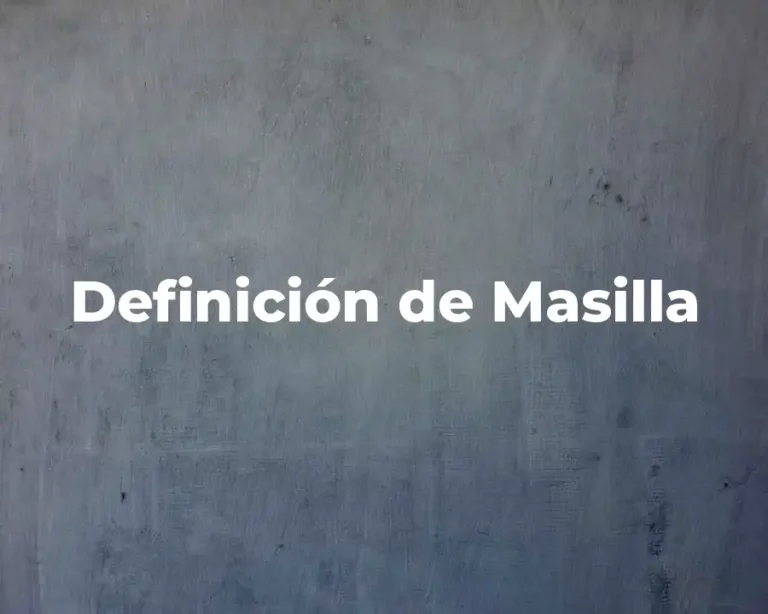 Definición de Masilla