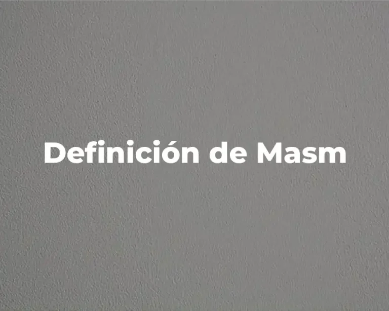 Definición de Masm