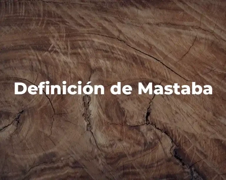 Definición de Mastaba
