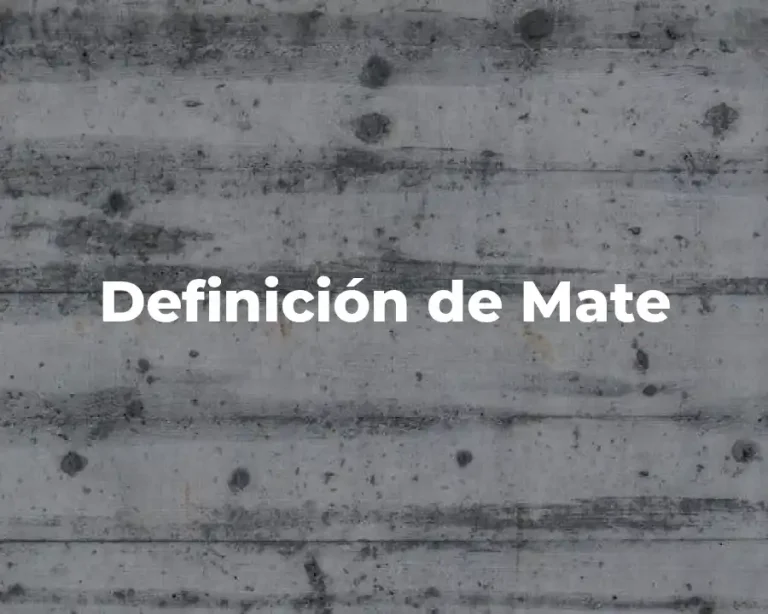 Definición de Mate