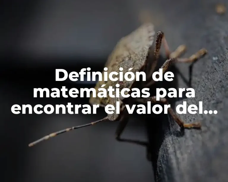 Definición de matemáticas para encontrar el valor del número encerrado