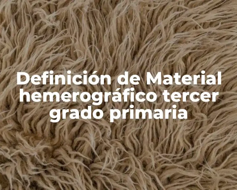Definición de Material hemerográfico tercer grado primaria