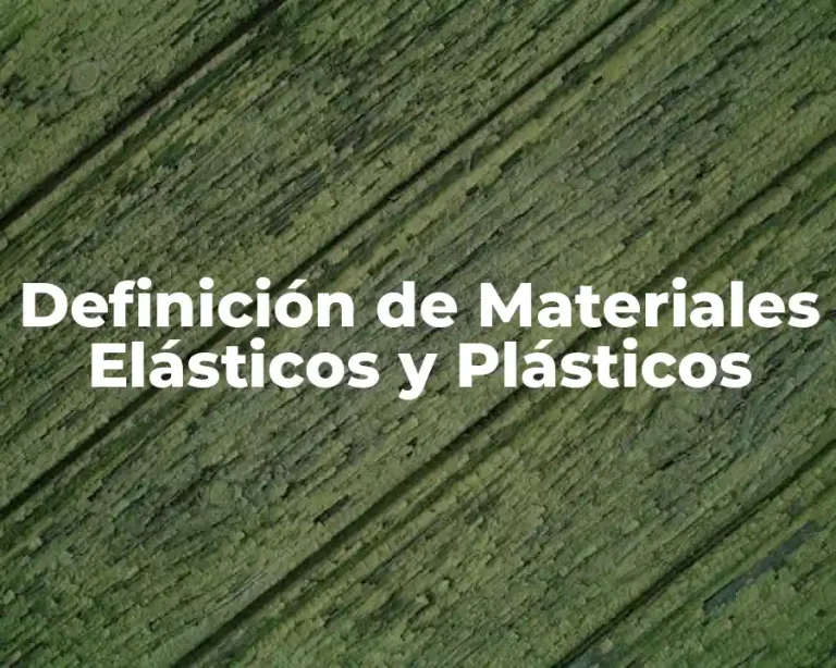 Definición de Materiales Elásticos y Plásticos