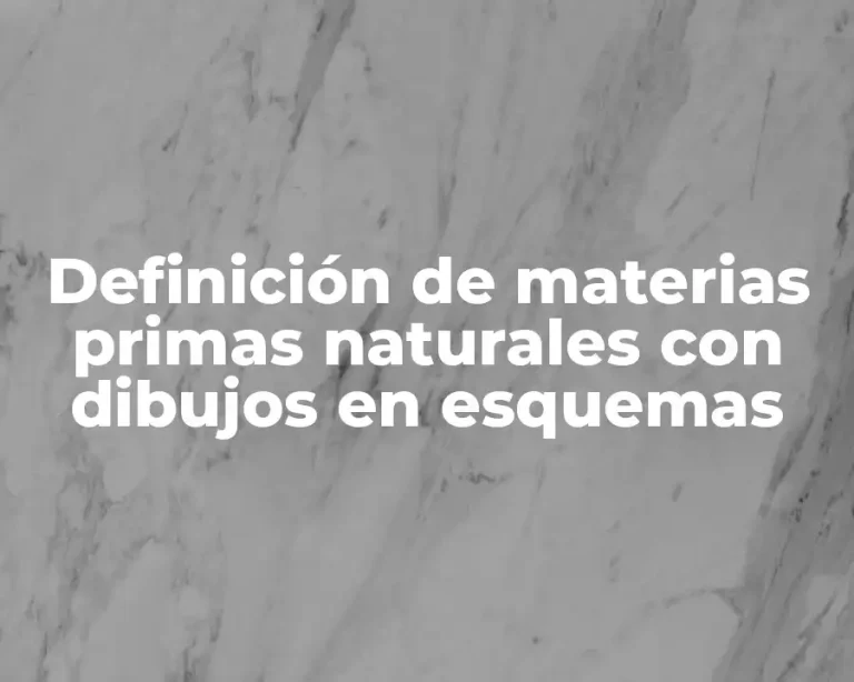 Definición de materias primas naturales con dibujos en esquemas