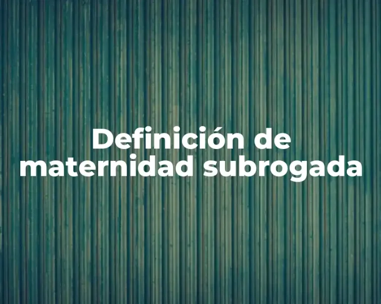 Definición de maternidad subrogada