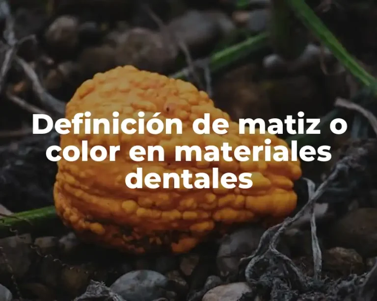 Definición de matiz o color en materiales dentales