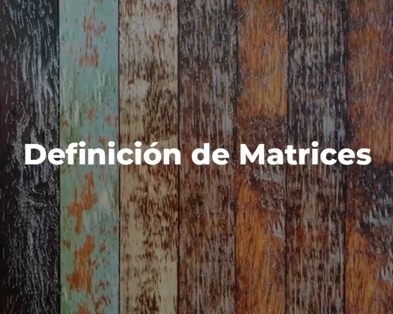 Definición de Matrices