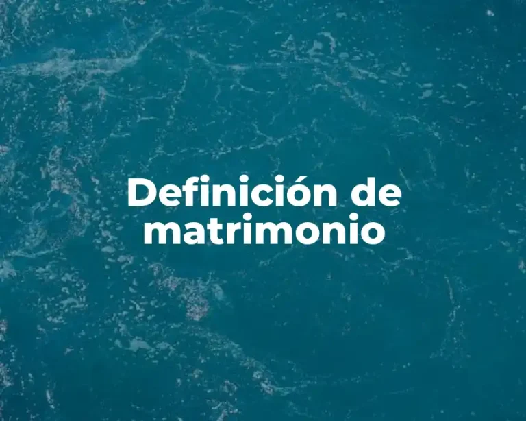 Definición de matrimonio