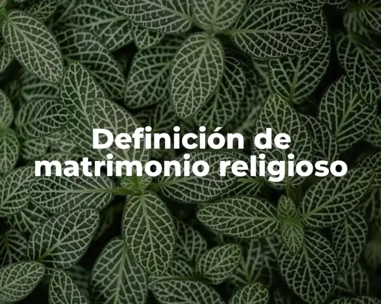 Definición de matrimonio religioso