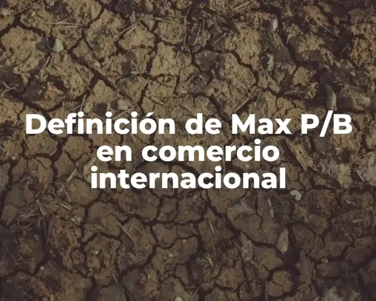 Definición de Max P/B en comercio internacional