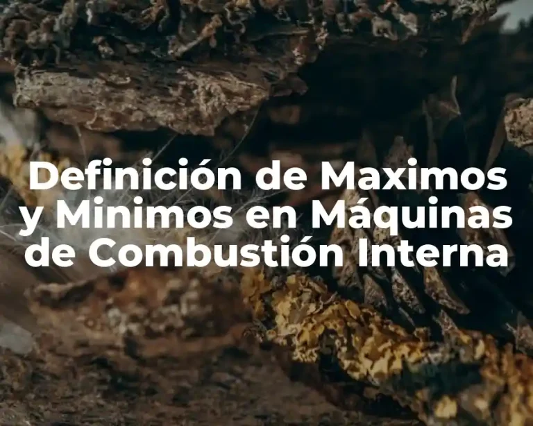 Definición de Maximos y Minimos en Máquinas de Combustión Interna