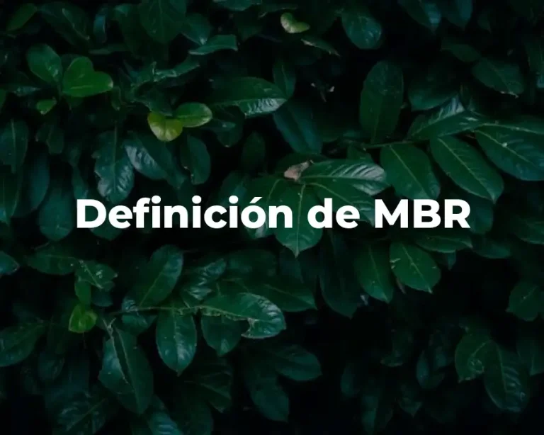 Definición de MBR