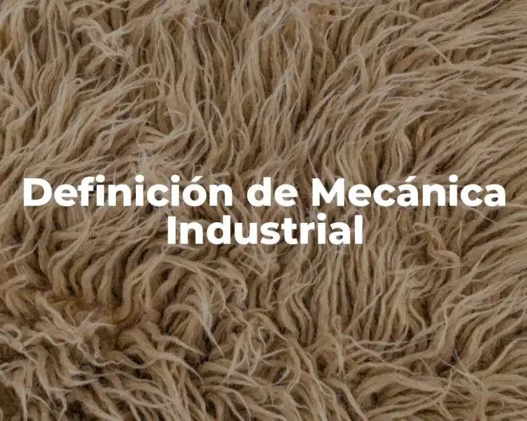 Definición de Mecánica Industrial