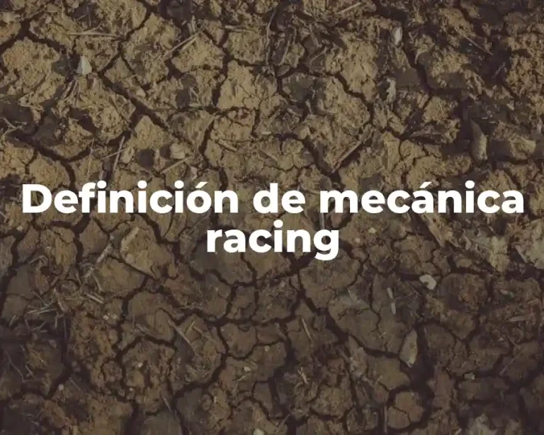 Definición de mecánica racing