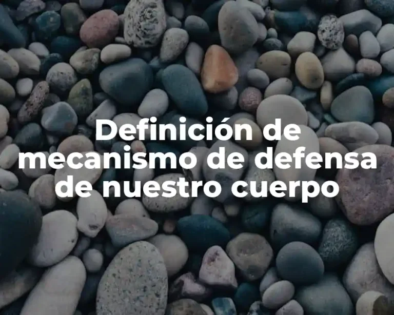 Definición de mecanismo de defensa de nuestro cuerpo