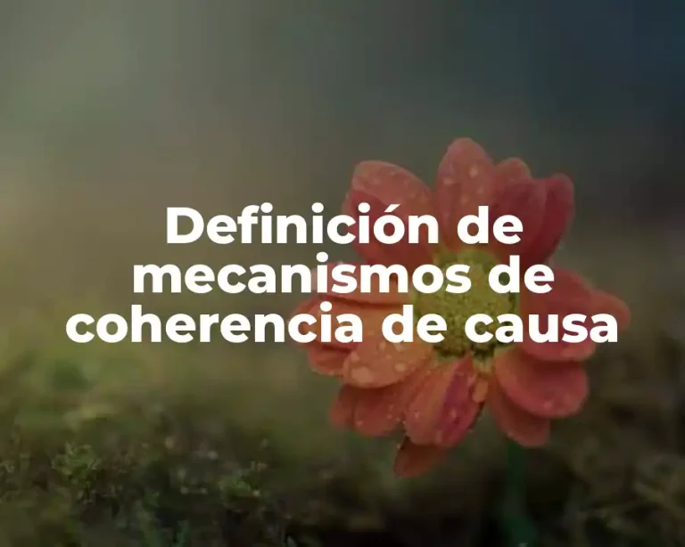 Definición de mecanismos de coherencia de causa