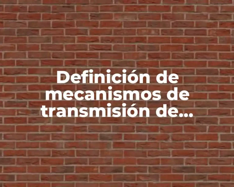 Definición de mecanismos de transmisión de movimiento