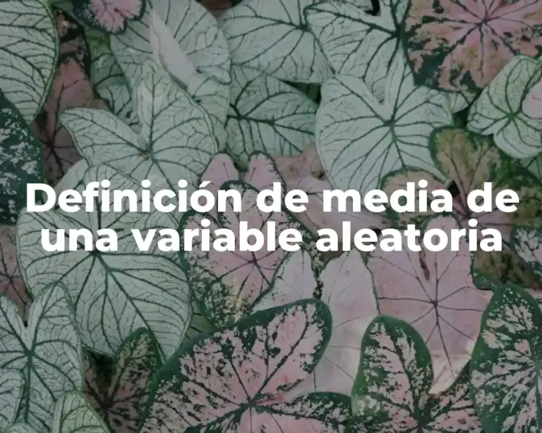 Definición de media de una variable aleatoria