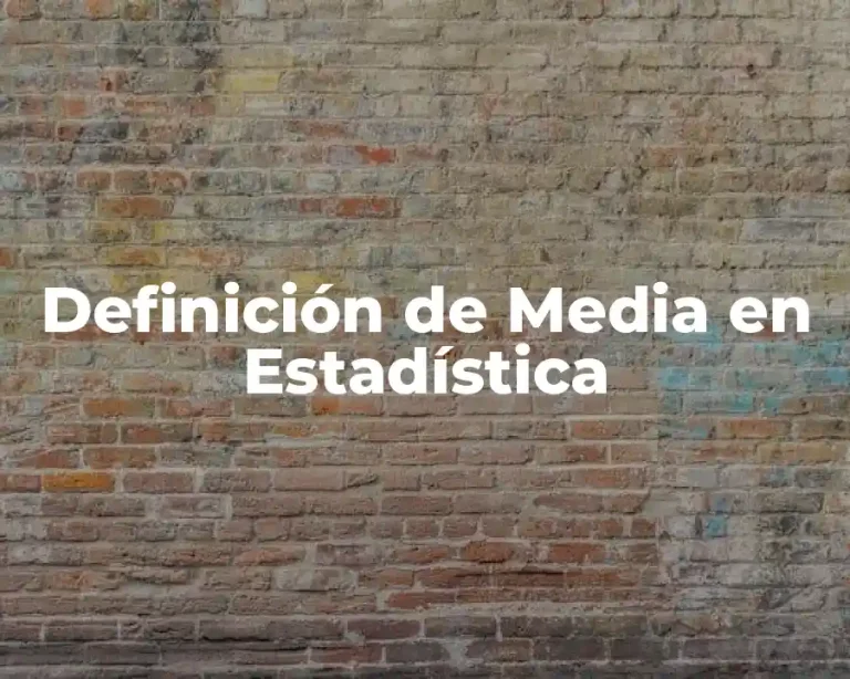 Definición de Media en Estadística