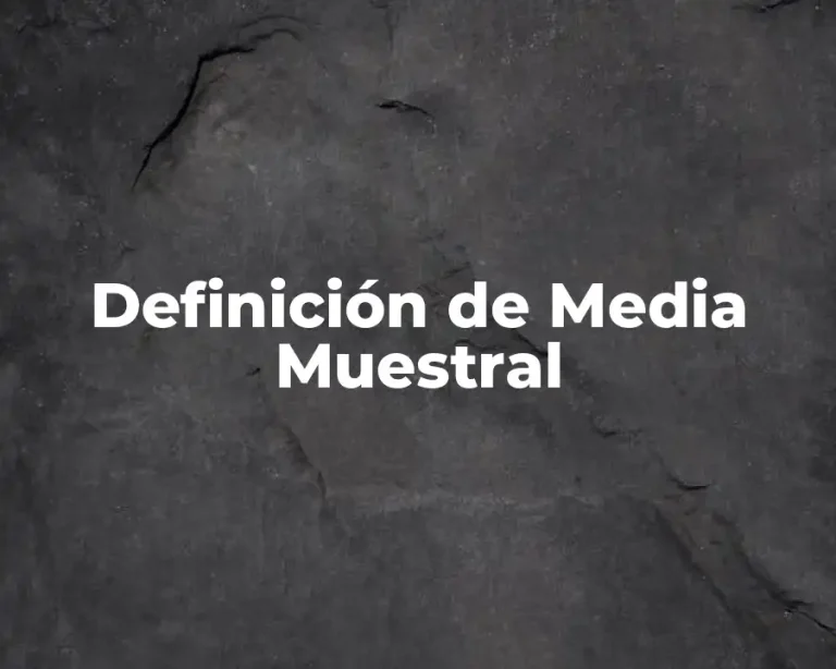 Definición de Media Muestral