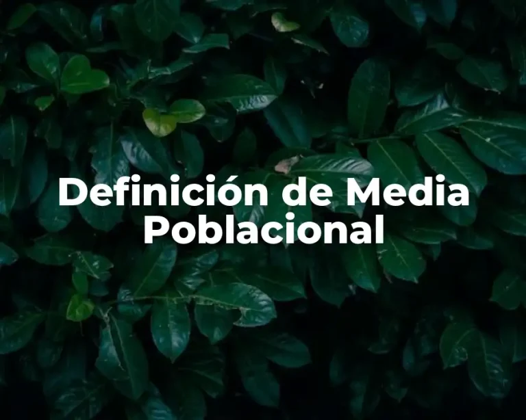 Definición de Media Poblacional