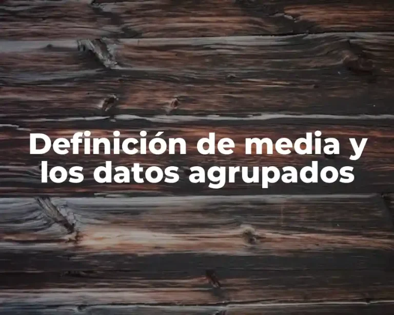 Definición de media y los datos agrupados