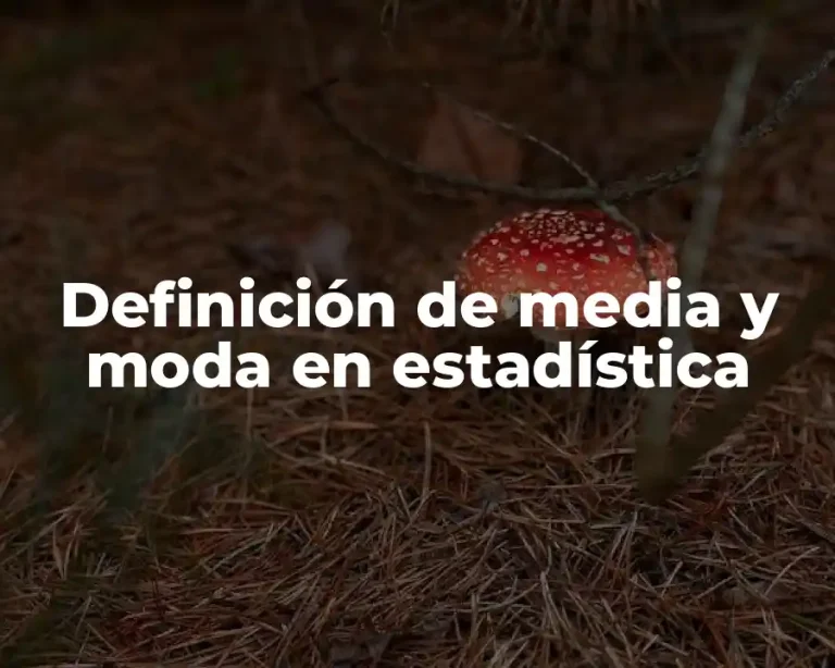 Definición de media y moda en estadística