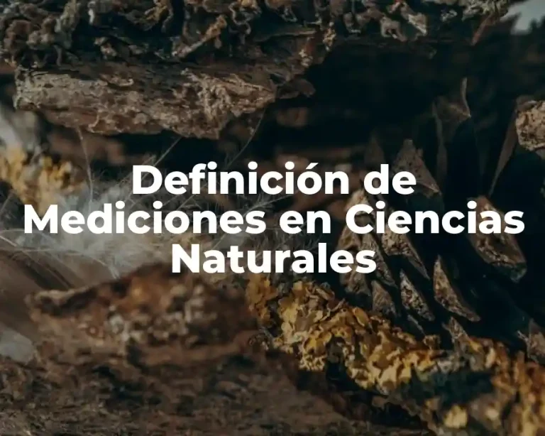 Definición de Mediciones en Ciencias Naturales