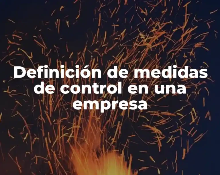 Definición de medidas de control en una empresa