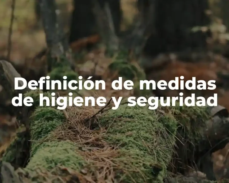 Definición de medidas de higiene y seguridad