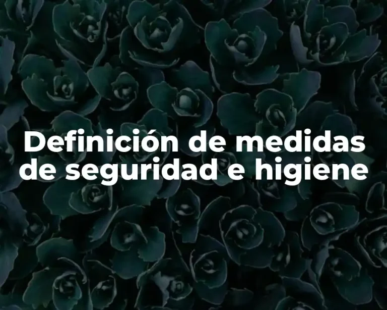 Definición de medidas de seguridad e higiene
