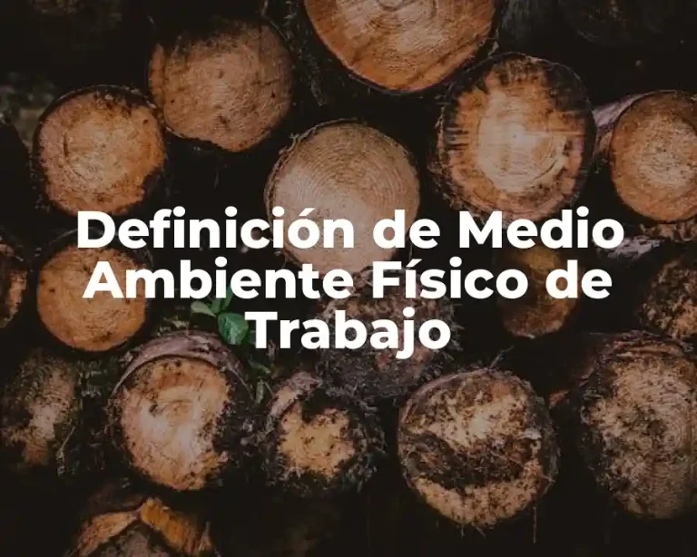 Definición de Medio Ambiente Físico de Trabajo