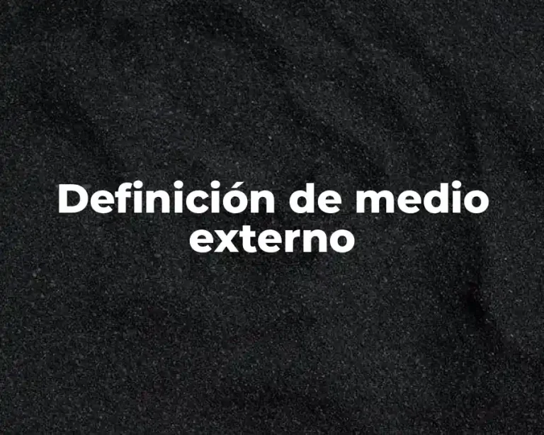 Definición de medio externo
