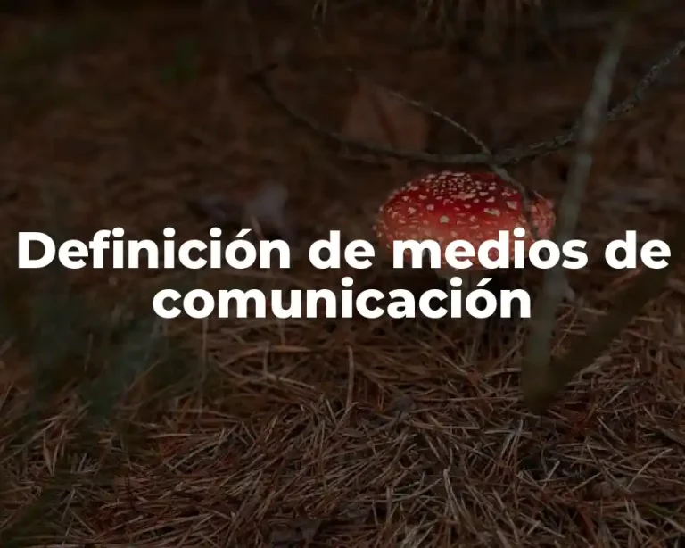 Definición de medios de comunicación