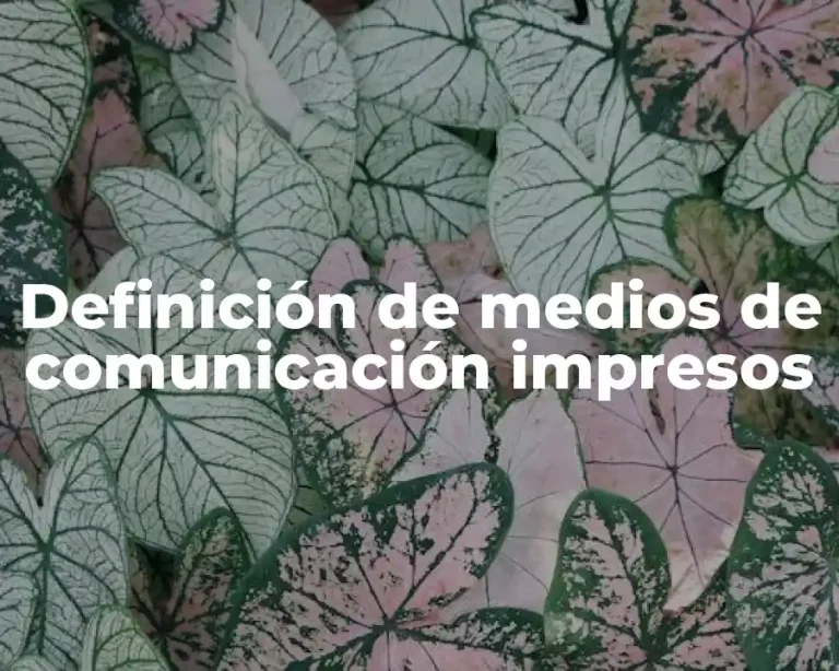 Definición de medios de comunicación impresos