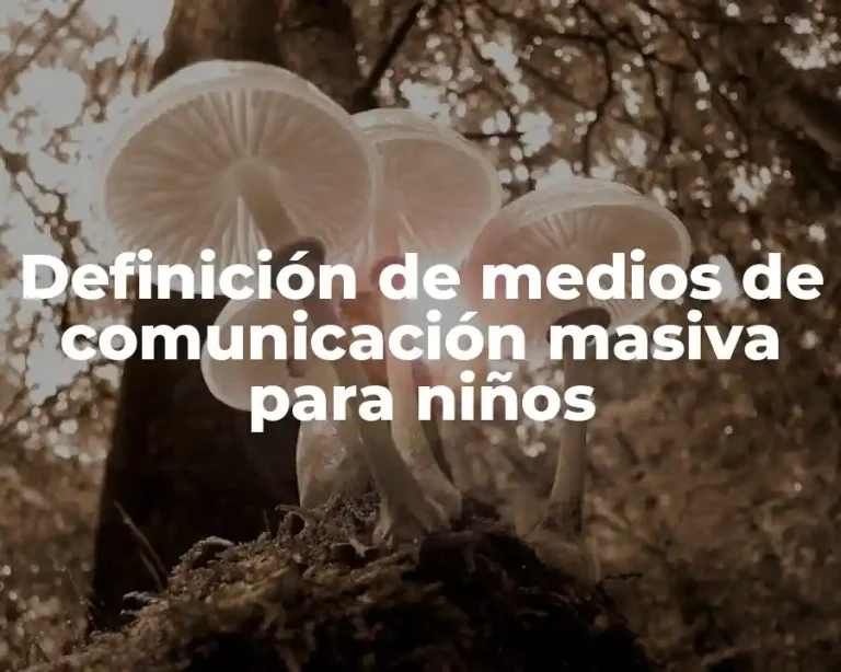 Definición de medios de comunicación masiva para niños