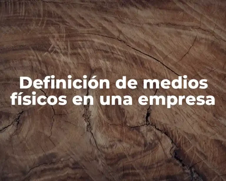 Definición de medios físicos en una empresa