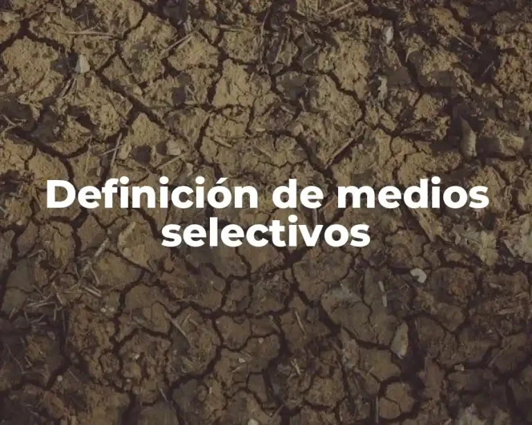 Definición de medios selectivos