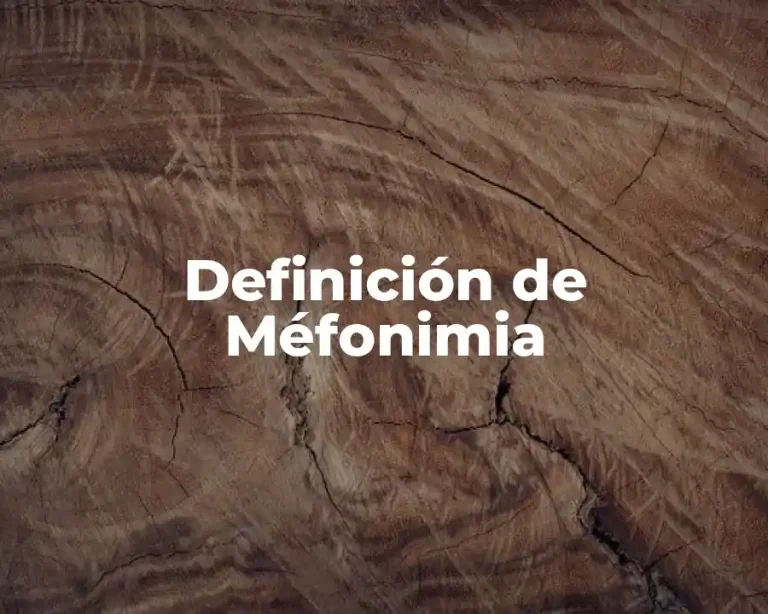 Definición de Méfonimia