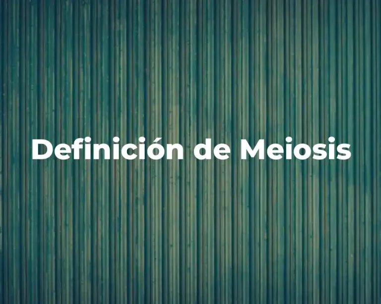 Definición de Meiosis