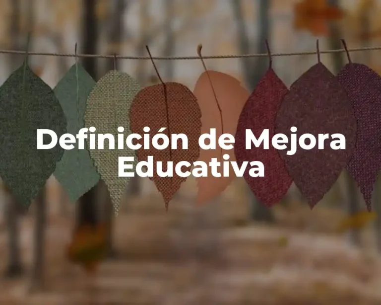 Definición de Mejora Educativa