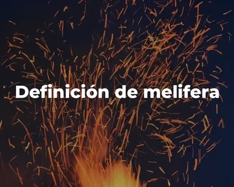 Definición de melifera