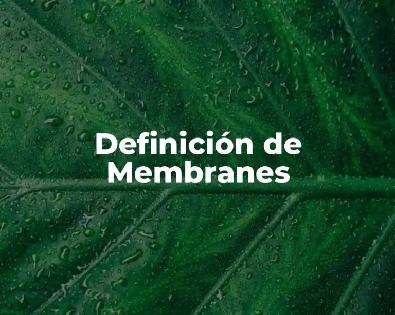 Definición de Membranes