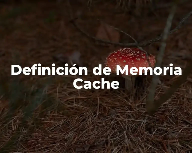 Definición de Memoria Cache