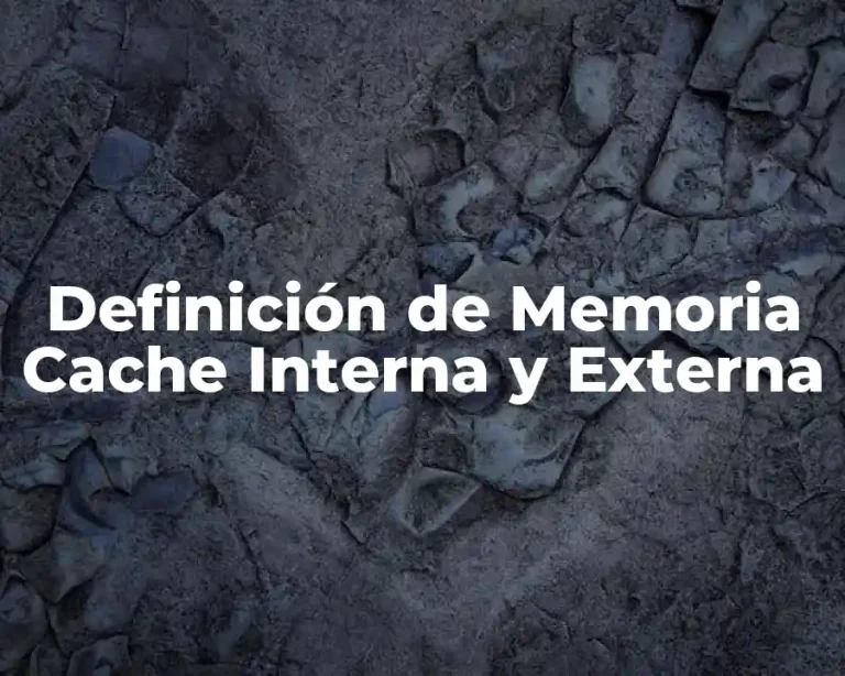 Definición de Memoria Cache Interna y Externa
