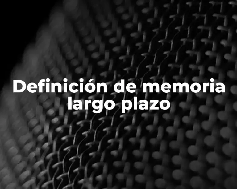 Definición de memoria largo plazo