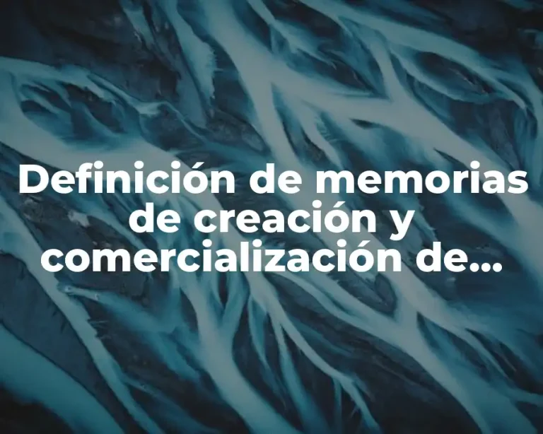 Definición de memorias de creación y comercialización de productos