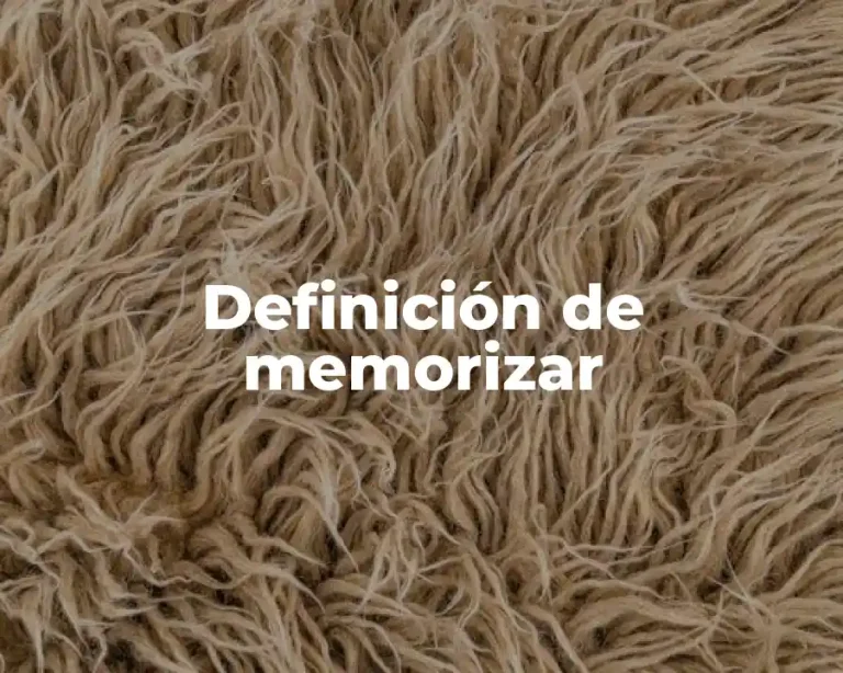 Definición de memorizar