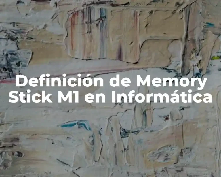 Definición de Memory Stick M1 en Informática